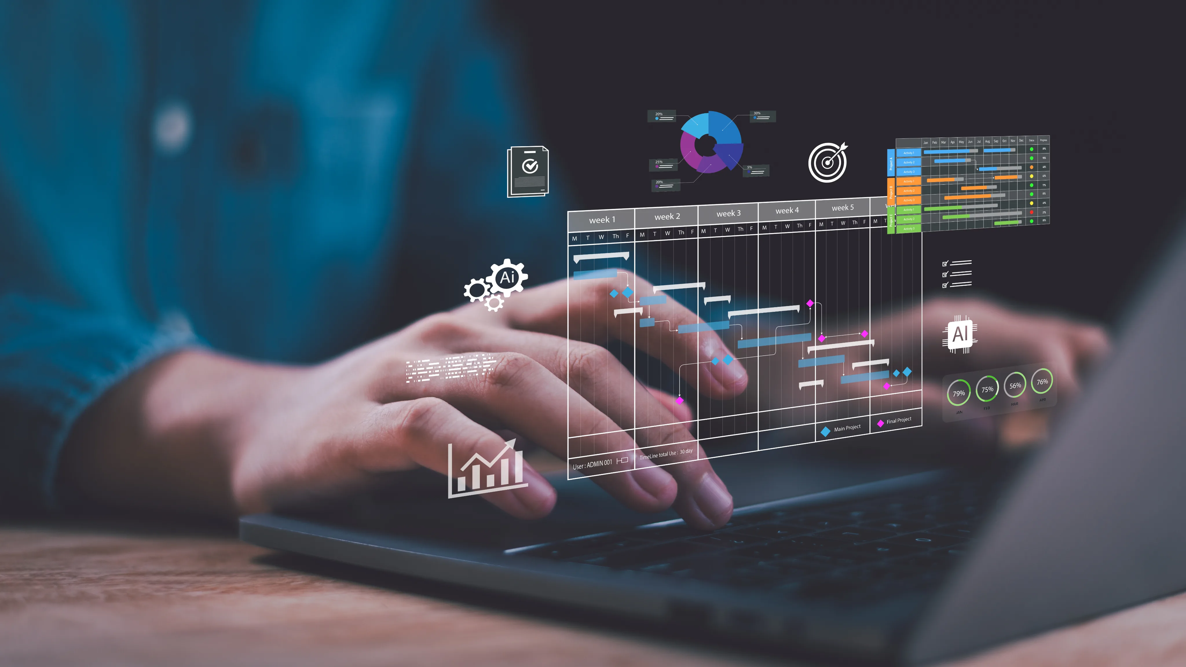 Agente inteligente con interfaz futurista